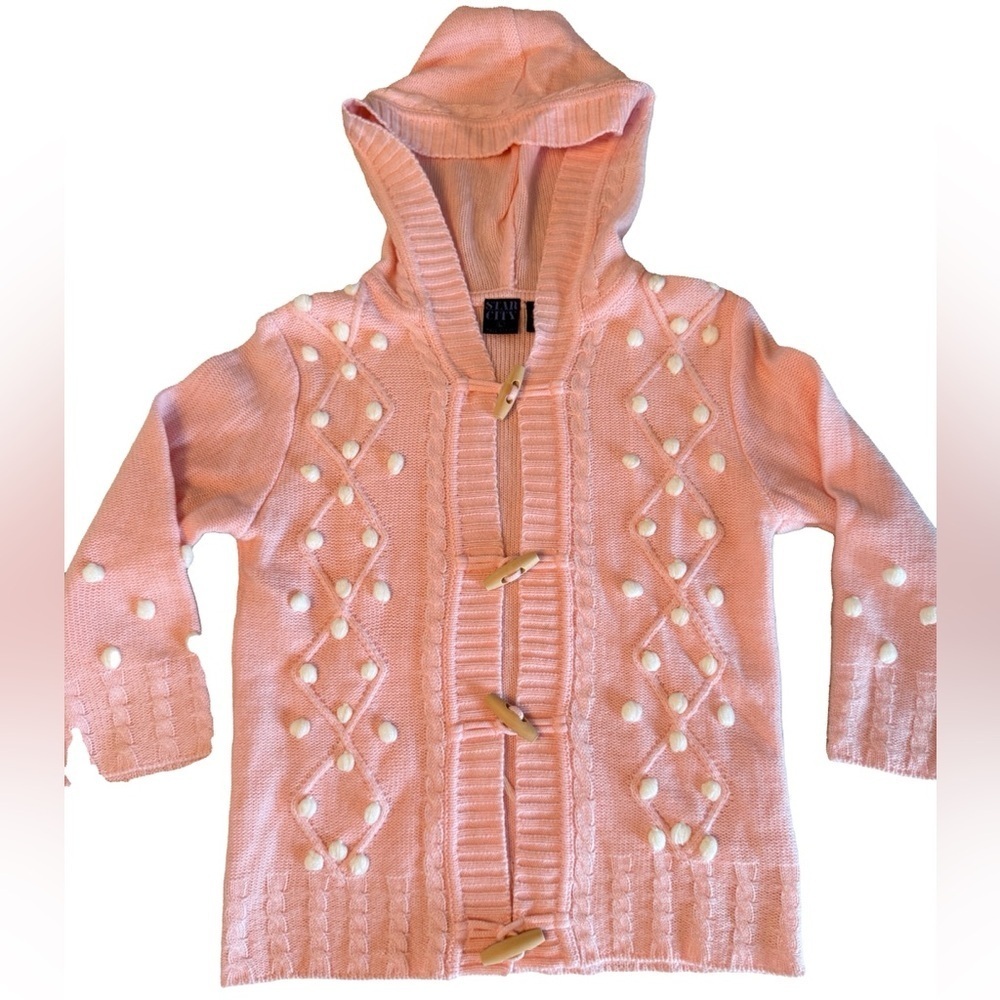 Star City Pink Hooded Cardigan